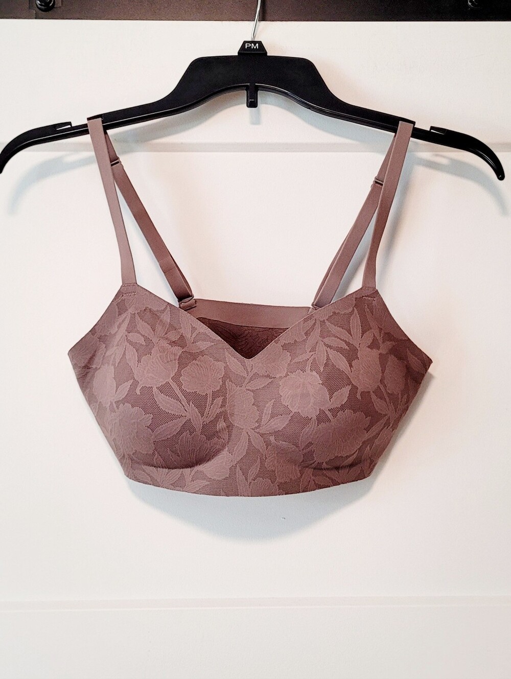 Athleta Ritual Lace  Adjustable Bra Sz S Pyrite Brown Athletic Lingerie